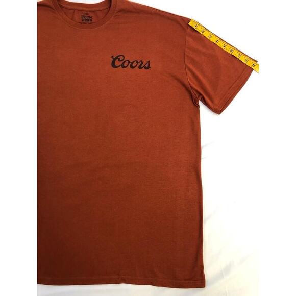 Coors Sunset in Golden Colorado Front and Back Print T-Shirt Size 2XL Brown - Picture 6 of 9